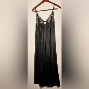 JCPenney Vintage Black Lace Maxi Lingerie